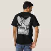 T-shirt cheval blanc et noir (Dos entier)