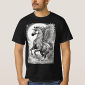 T-shirt cheval blanc et noir (Devant)