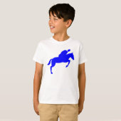 T-shirt Cheval - Bleu (Devant entier)