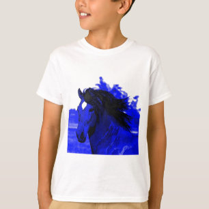 T-shirt Cheval bleu