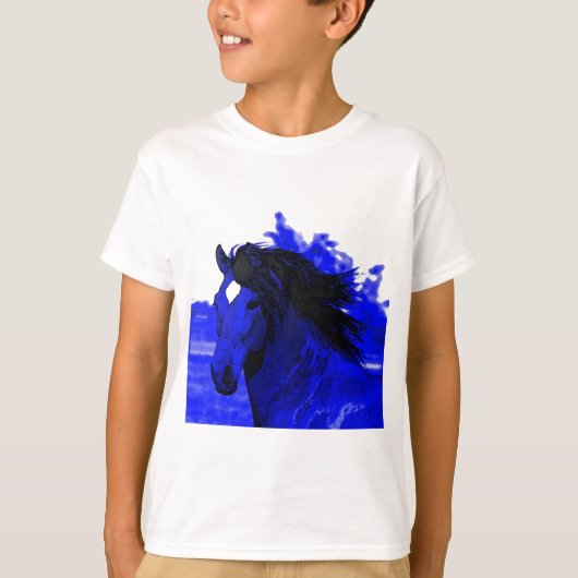 T-shirt Cheval bleu (Devant)