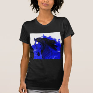 T-shirt Cheval bleu