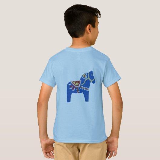T-shirt Cheval bleu Dala (Dos entier)