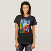 T-shirt Cheval Bleu Franz Marc Expressionnisme Cubisme Mod (Devant entier)