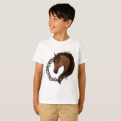 T-shirt Cheval Brown celtique Jaune (Devant entier)