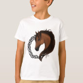 T-shirt Cheval Brown celtique Jaune (Devant)