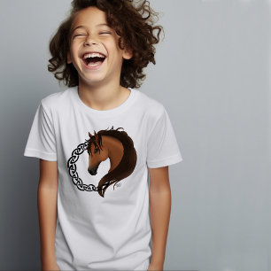 T-shirt Cheval Brown celtique Jaune