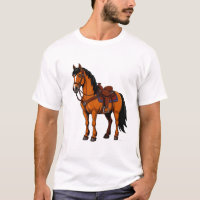 Cheval Brun Avec Selle
