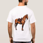 T-shirt Cheval Brun Élégant (Dos)
