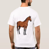 T-shirt Cheval brun élégant (Dos)