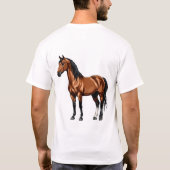 T-shirt Cheval brun élégant (Dos)