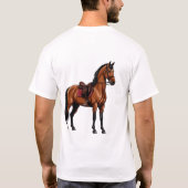 T-shirt Cheval brun élégant (Dos)