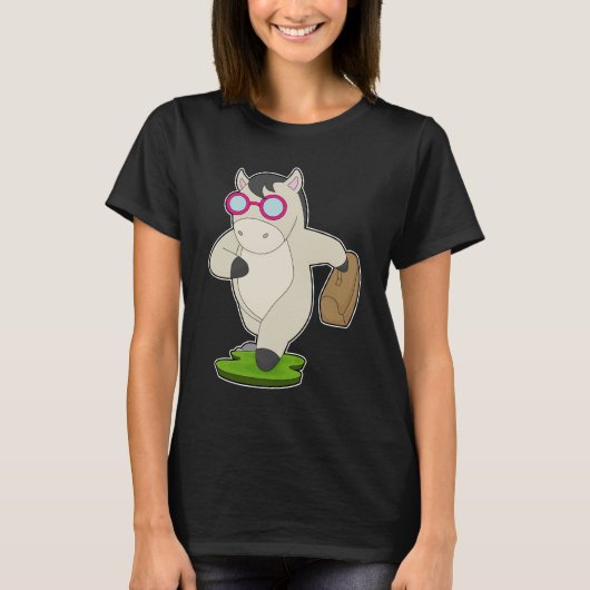 T-shirt Cheval Business femme Porte-documents (Devant)