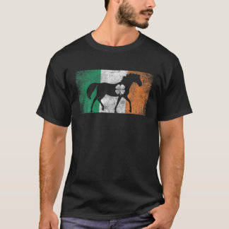 T-shirt Cheval Cadeau St. Patrick's Day Irish Flag Irlande