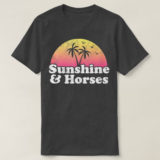 T-shirt Cheval Cadeau Sunshine et Cheval Débardeur (Design devant)