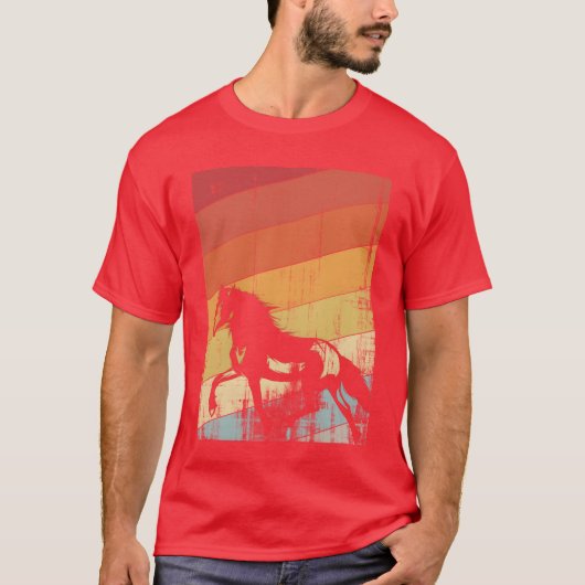 T-shirt cheval cavalier vintage (Devant)