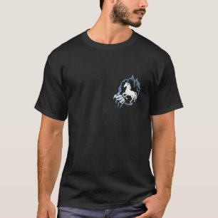 T-shirt Cheval Chemise Déchirée Graphique Déchiré Pochette