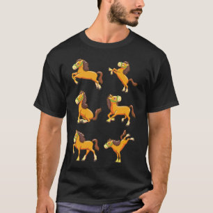 T-shirt Cheval chevaux mignon équitation cadeau idée drôle