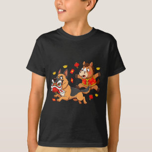 T-shirt Cheval Chinois Berger Allemand Enfant Hommes Femme