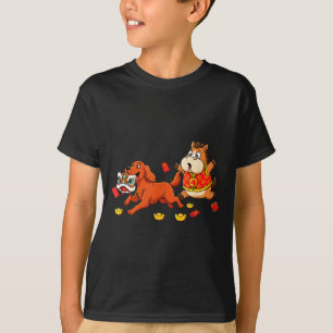 T-shirt Cheval Chinois Setter Irlandais Enfants Hommes Fem