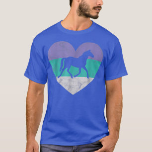 T-shirt Cheval Coeur Amour Cute Girls Retro Style Vintage