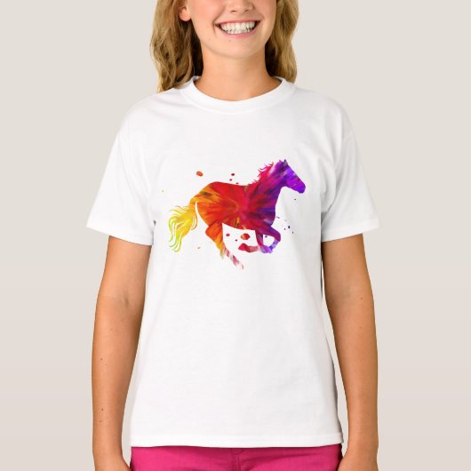 T-shirt Cheval coloré (Devant)