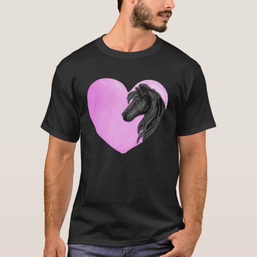 T-shirt Cheval Coloré (Devant)