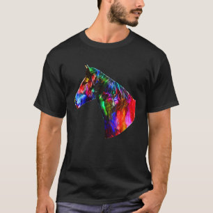 T-shirt Cheval Coloré Art Horseback Riding Lover Artsy Ho