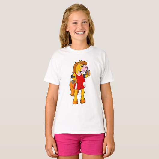 T-shirt Cheval comme coureur (Devant entier)