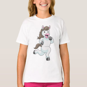 T-shirt Cheval comme coureur à la course