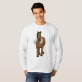 T-shirt Cheval comme coureur avec serviette (Devant entier)