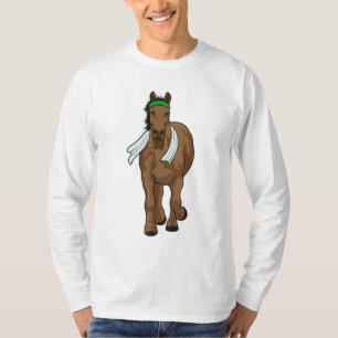 T-shirt Cheval comme coureur avec serviette