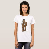 T-shirt Cheval comme coureur avec serviette (Devant entier)