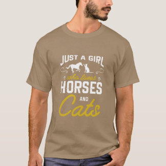 T-shirt Cheval Conception Chat pour un Rider et propriétai