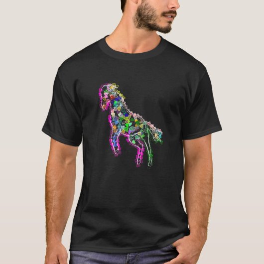 T-shirt Cheval cool avec des coeurs Cheval (Devant)