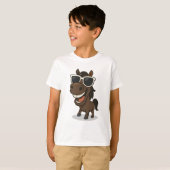 T-shirt Cheval cool avec Shades (Devant entier)