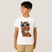 T-shirt Cheval cool avec Shades (Devant entier)