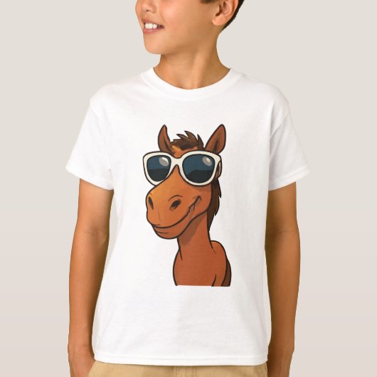 T-shirt Cheval cool avec Shades (Devant)