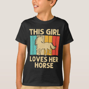 T-shirt Cheval cool Pour Filles Enfant Horseback équitatio