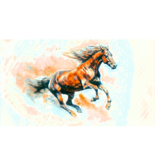 T-shirt Cheval Couleur d'eau libre