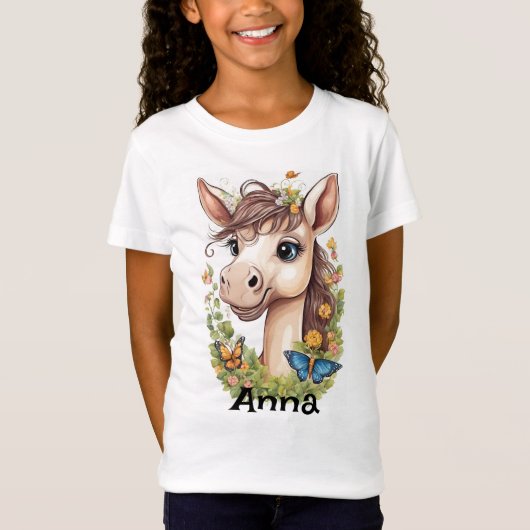 T-shirt Cheval Cute personnalisé : Charme et pouss (Devant)