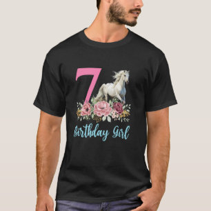 T-shirt Cheval d'anniversaire 7 ans 7 ans Sept Enfin 7 Ann