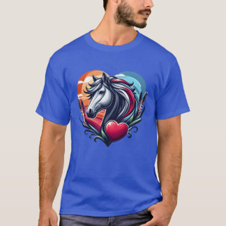 T-shirt Cheval dans le coeur garçon