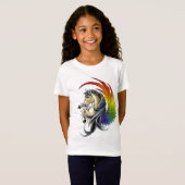 T-Shirt Cheval d'arc-en-ciel (Devant entier)