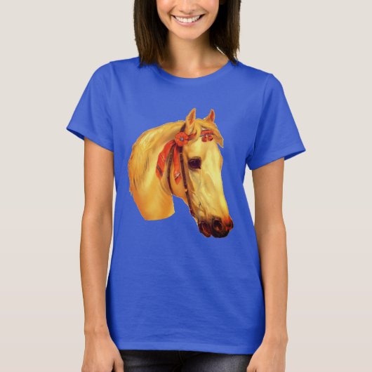 T-shirt Cheval d'art vintage (Devant)
