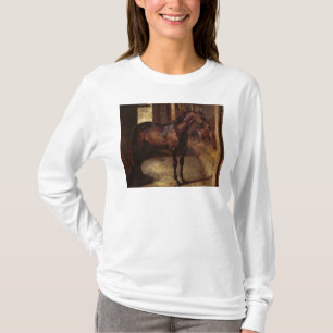 T-shirt Cheval de baie foncé dans l'écurie