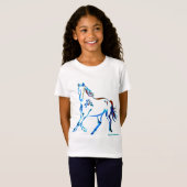 T-Shirt Cheval de beaucoup de couleurs (Devant entier)