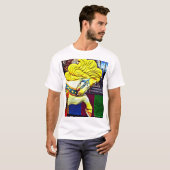 T-shirt Cheval De Carrousel Avec Mane Jaune (Devant entier)