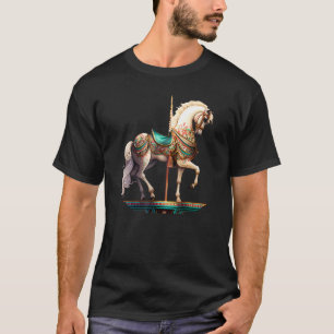 T-shirt Cheval de carrousel blanc