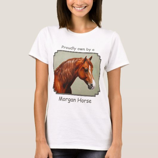 T-shirt Cheval de châtaignes Morgan (Devant)